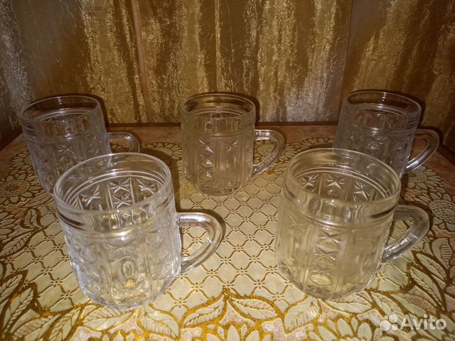 Кружки стеклянные (5-ть штук)
