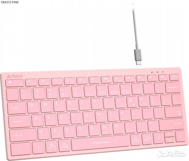 FBX51C pink, Клавиатура A4Tech Fstyler FBX51C Беспро