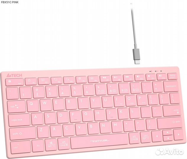 FBX51C pink, Клавиатура A4Tech Fstyler FBX51C Беспро