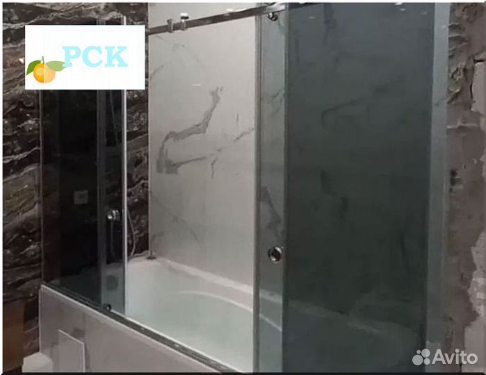 Стеклянные душевые перегородки