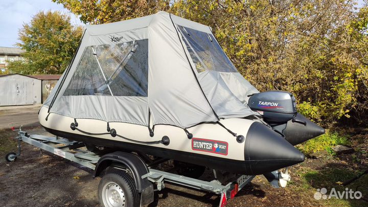 Лодка Hunter 385 + Tarpon 9.9 + Эхолот Garmin 9