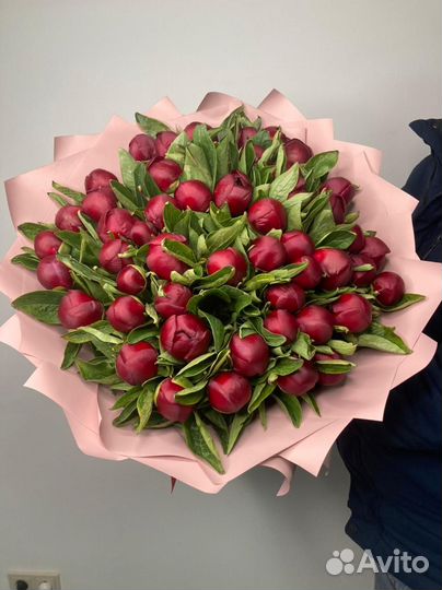 Цветы пионы букет