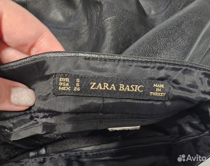 Юбка кожзам Zara