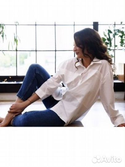 Рубашка белая оверсайз, кофточка розовая шик)