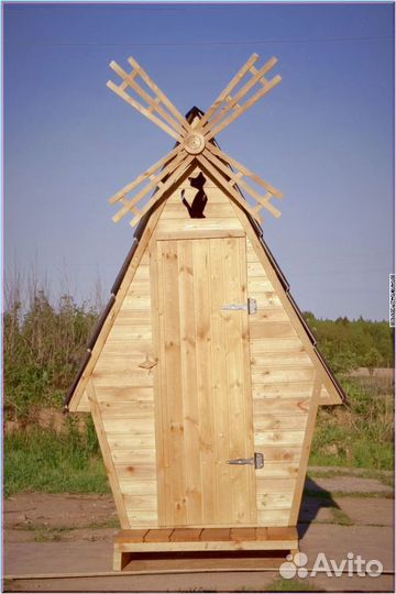 Дачный туалет деревянный с установкой SWI