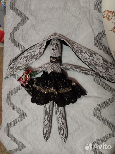 Гламурная зайка Тильда. Ручной работы