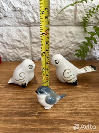 Фарфоровые статуэтки птички лфз и сысерть