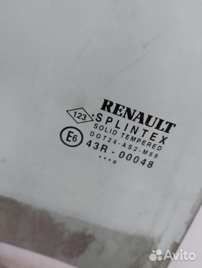 Стекло двери заднее правое Renault Scenic K9K 2008