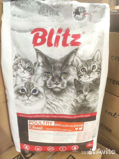 Сухой корм для кошек Blitz Classic