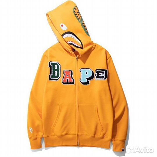 Зип худи Bape оранжевое
