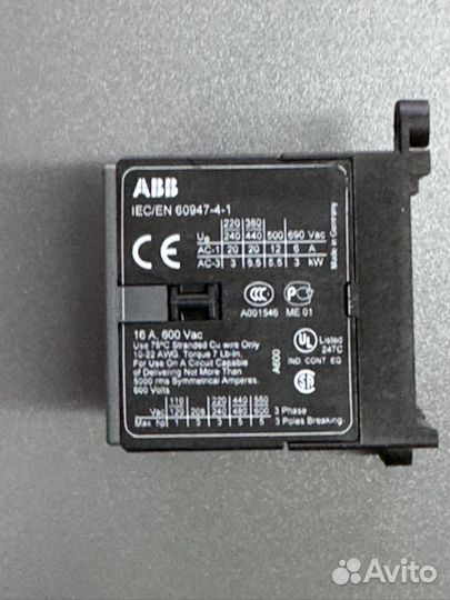 Миниконтактор ABB B7-40-00 12A(20А)
