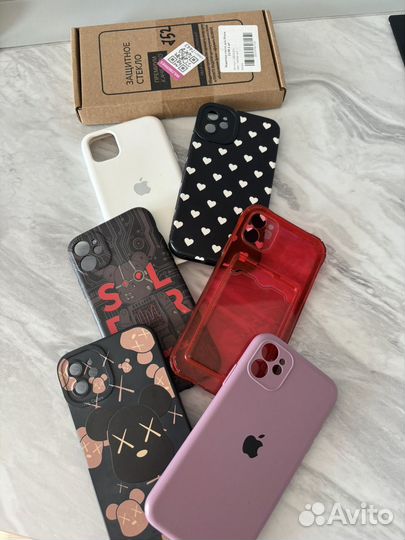 Чехлы + защитное стекло на iPhone 11
