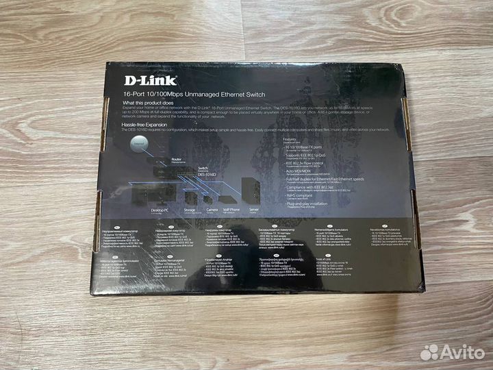 Коммутатор d-link des-1016d