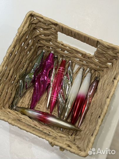 Елочные игрушки СССР сосульки олним лотом