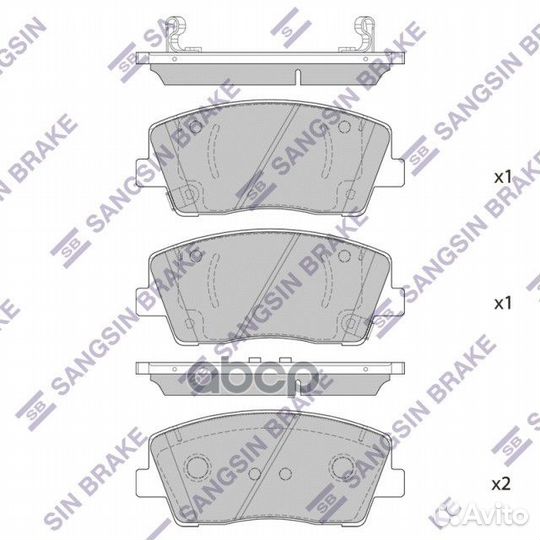 Колодки тормозные KIA stinger 17- передние SP18