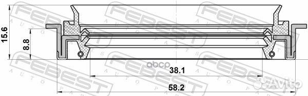 Сальник привода 38.1X58.2X8.8X15.6 chrysler VOY