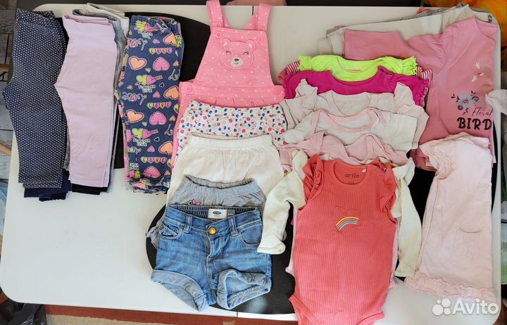 Пакет вещей на девочку 80 р