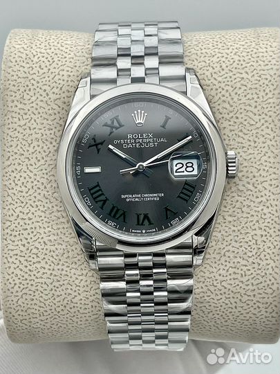 Часы rolex datejust 36 wimbledon domed bezel