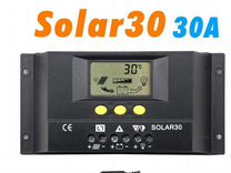 PWM Control ler Solar 30A 12В 24В авто жк-дисплей