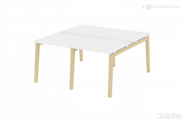 Стол-бенч двойной на деревянных опорах Onix wood O