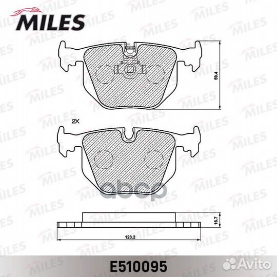 E510095 miles Колодки тормозные керамические