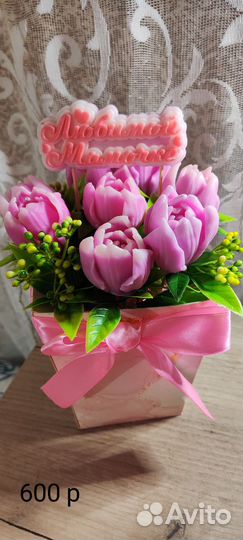 Букет цветов из мыла