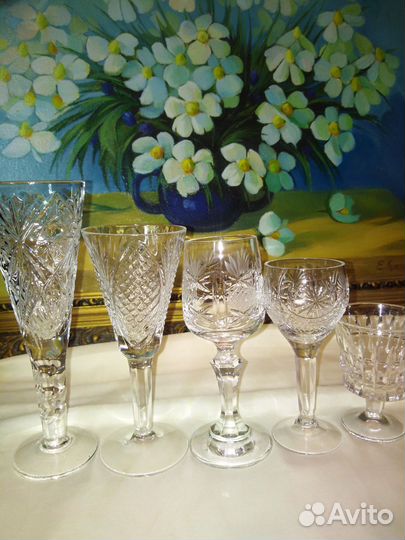 Фужеры, рюмки хрусталь СССР