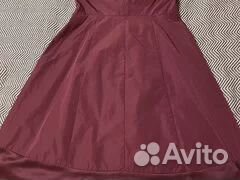 Платье коктейльное р.42-44, вишневый/фиолетовый