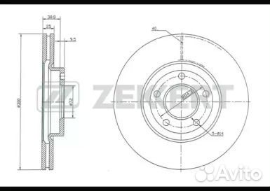 Диск торм. перед. Mazda 3 I II 03- 5 I II 05