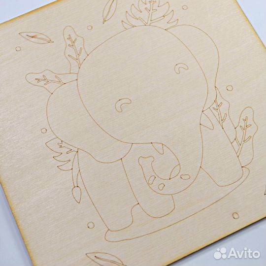 Набор досок для выжигания и раскраски Зоопарк толщ