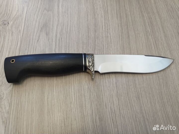 Нож Варан M390 мельхиор черный граб