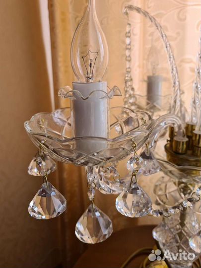 Лампа настольная хрустальная