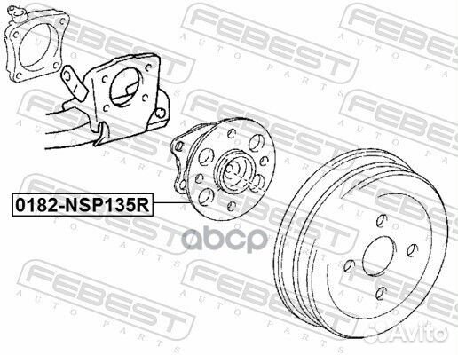 Ступица в сборе задняя toyota vitz 2005-2010 01