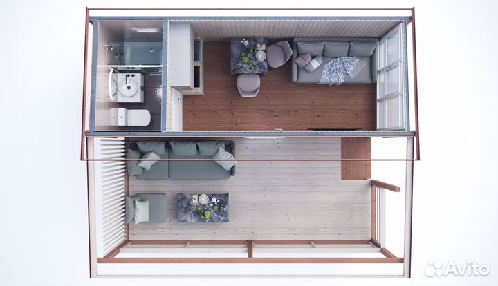 Каркасный дом барнхаус