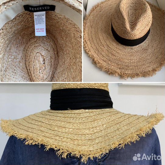 Шляпа пляжная соломенная на каждый день