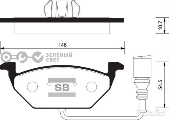 Sangsin brake SP2025 Колодки тормозные передние VA