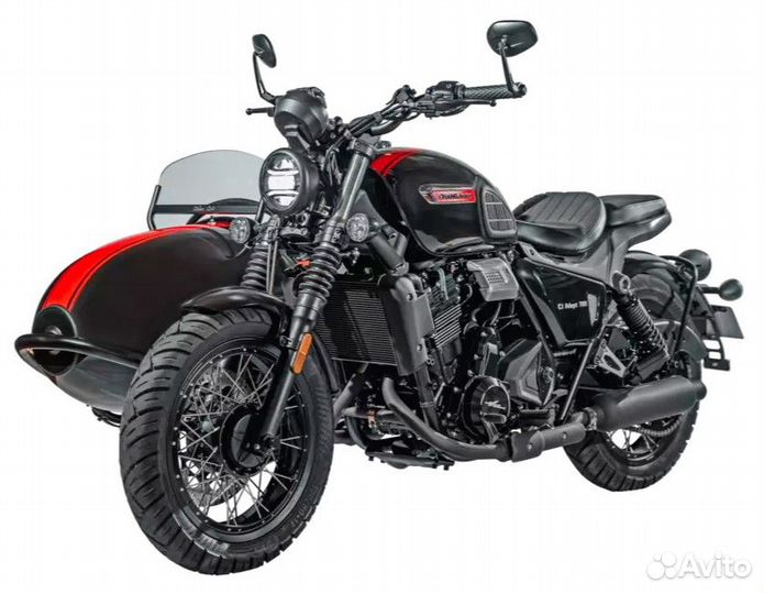 Мотоцикл cj adept 700 с боковым прицепом