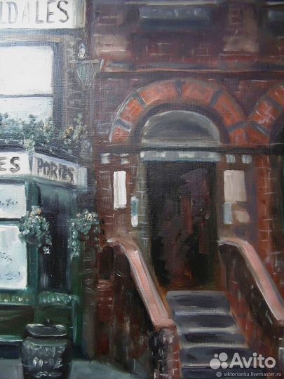 Картина маслом Паб в Лондоне городской пейзаж