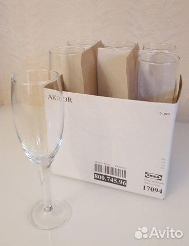 Бокалы для шампанского IKEA новые