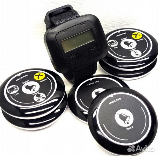 Кнопка вызова официанта и часы-пейджер Эконом