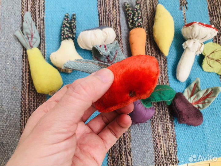 Развивающие игрушки фрукты-овощи ручная работа