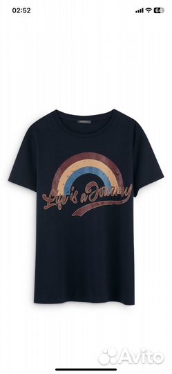 Футболка с принтом 100% хлопок