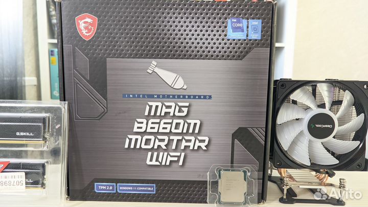 Комплект i5 12400f+b660 mortar+32gb ddr5+кулер