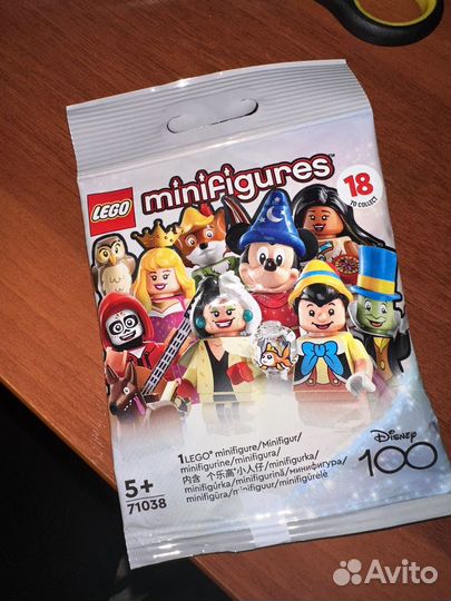 Lego минифигурка пинокио disney 100