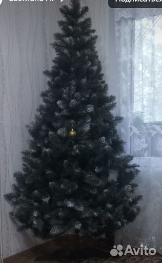 Ель пвх 180 см заснеженная с шишками