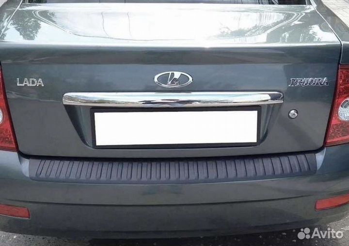 Защитная накладка на задний бампер Приора2