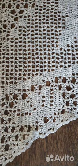 Винтажная скатерть в филейной технике