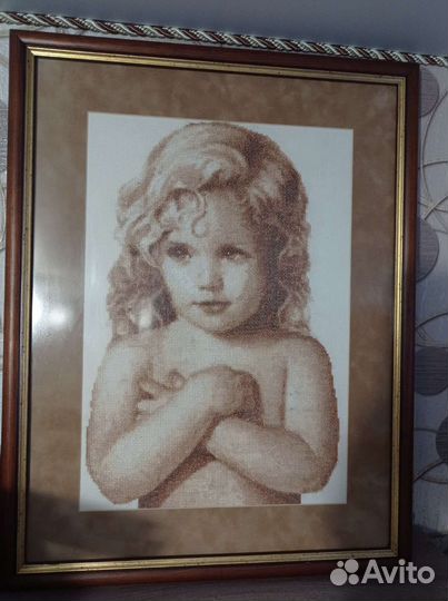 Картина вышитая крестом ручная работа