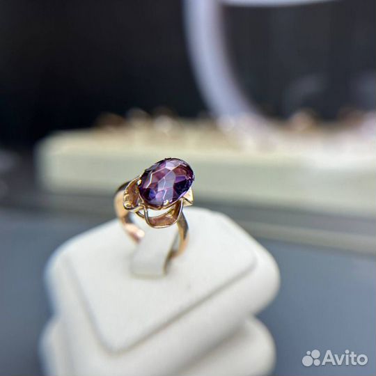 Золотое кольцо с александритом СССР 583 золото