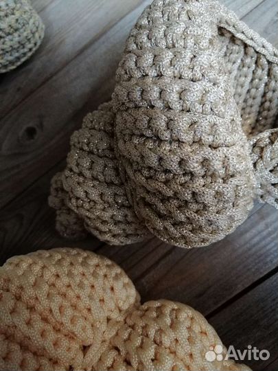 Ракушка интерьерная вязаная / корзина / игрушка